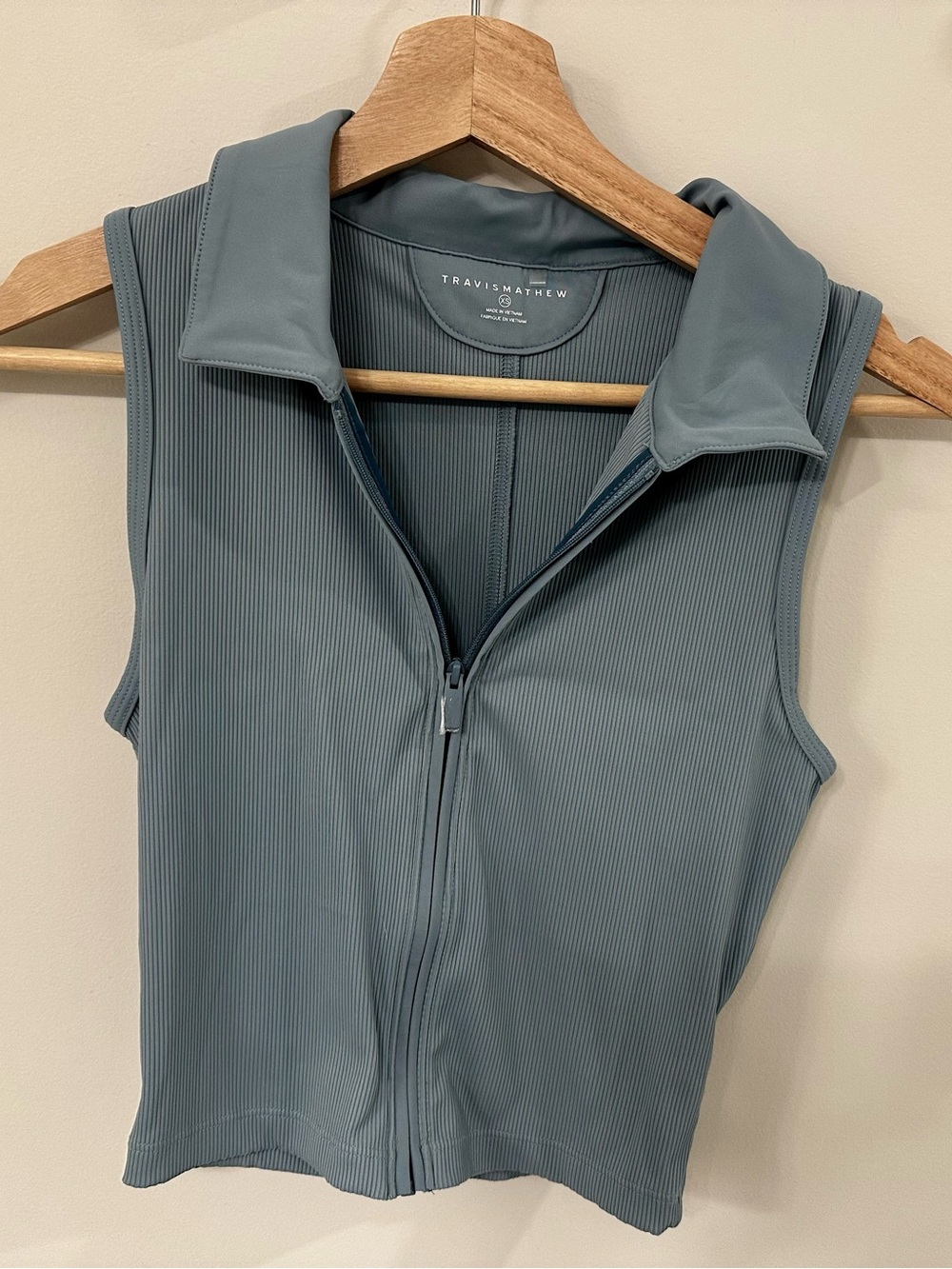 TravisMathew Sleeveless Zip Front Top